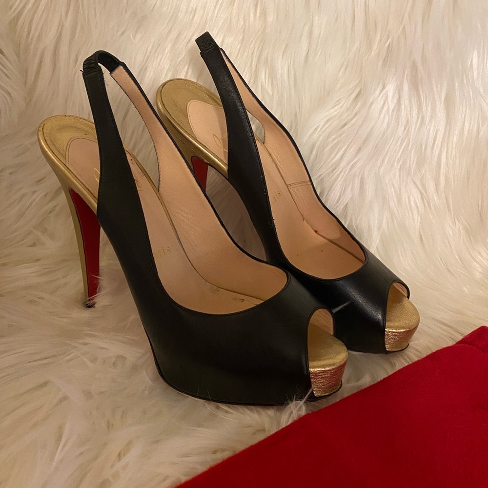 Christian Louboutin Platform Sling Back Heels
